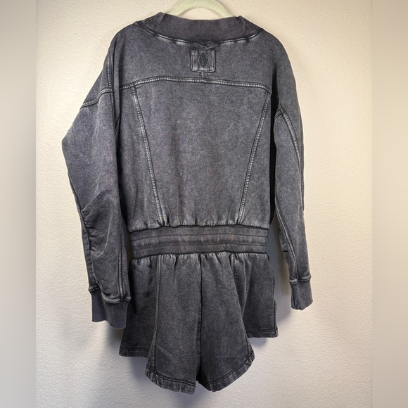 Free People FP Movement NWT Intercept Romper Black Washed Black Small - Picture 7 of 12